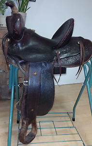 Authentic Vintage Hamley & Co Saddle Custom Made in 1921 High Back Slick Seat