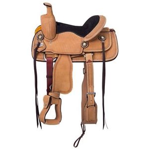 Royal King by Tough 1 Bailey Youth Roper Saddle 13" Light Oil