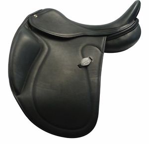 Henri de Rivel Rivella Austal Deep Dressage Adjustable Saddle Black 17.5