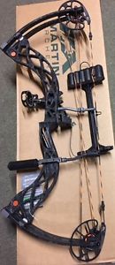 Martin Archery Featherweight Compound Bow Package RH 55# to70# FIRE BLACK LOADED