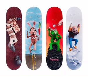 Supreme x Mike Hill Collaboration 4 Set Skateboard Decks New Sealed Deadstock