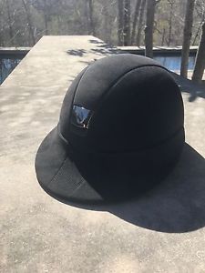 Samshield Premium Black Alcantara Helmet W/ POLO VISOR SIZE: 6 3/4