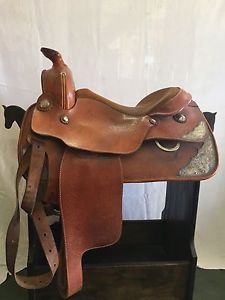 ORTHO FLEX  SADDLE WITH STERLING SILVER DETAILS - COVER AND TACK INCLUDED!