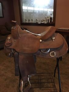 Billy Cook/longhorn Training Western Show Saddle 16" Rough out AQHA
