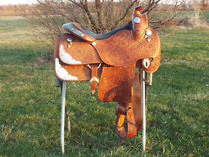 Custom Western Equitation Show Pleasure Saddle with Silver 16 inch seat