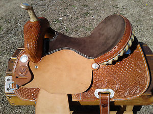 15" Hawkwood Saddlery Barrel Racing Saddle - Made in Texas - Wide