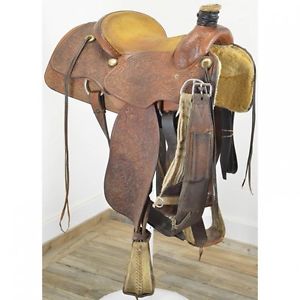 Used 14" O.L. Musil Maker Tripping Saddle Code: C14OLMUSILTRIP