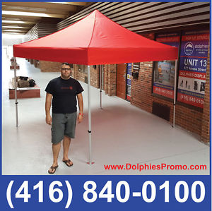 Heavy Duty Outdoor 10*10' EZ Pop Up Canopy Instant Tent Commercial Grade (RED)
