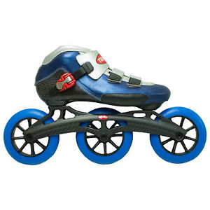 3-125mm carbon 13.1" inline skate frame. 125mm wheels with leather boot.