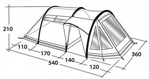Outwell Nevada MP - Modell 2017 Familienzelt Campingzelt Urlaub
