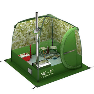 Mobile bath, portable sauna Mobiba MB 10 + wood stove Mediana 4