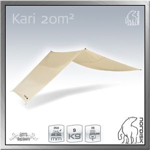 NORDISK Kari 20 Basic Cotton Tarp Sonnenschutz Windschutz Camping Sonnenschutz