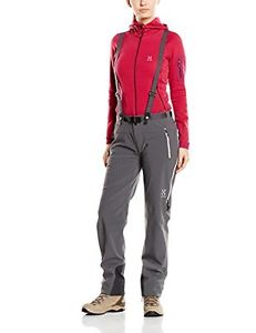 Tg 34| Pantaloni da donna Softshell Flex Haglöfs Rando Pant, Magnetite/soft whi