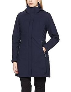 Tg 36| CMP - Giacca lunga da donna, Donna, Freizeit Mantel, Blu Nero , 36