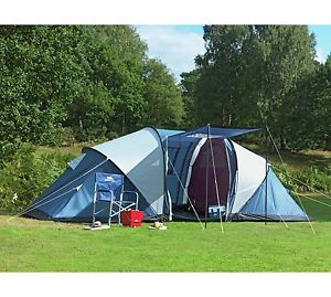 Trespass Go Further 6 Man Tent   PERFECT condition + double air bed