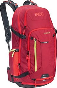 Tg 28 x 21 x 54 cm| EVOC - Zaino Performance Explorer, Rosso (Ruby), 28 x 21 x 5