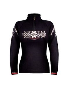 Tg Medium| Dale of Norway - Pullover da donna Holmenkollen, colore navy/lampone/