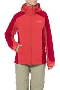 Tg 46| VAUDE, Giacca doppio strato Donna Kintail 3 in 1 III, Rosso (Flame), 46