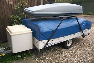 CONWAY CAMBRIDGE 300DL TRAILER TENT with bike rack/roof box rack