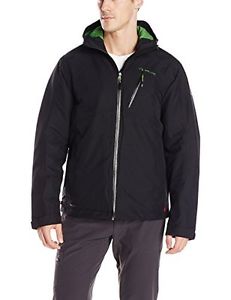 Tg Large| VAUDE, Giacca Uomo Roga, Nero (Black/Green), L