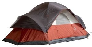 Coleman 8-Person Red Canyon camping Tent With Shock Corded Poles