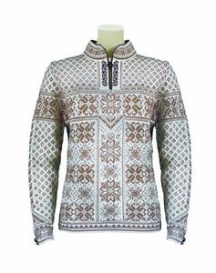 Tg Medium| Dale of Norway - Pullover da donna Peace, colore talpa caldo/bianco s