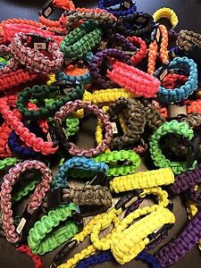 paracord bracelet lot - 154 pieces