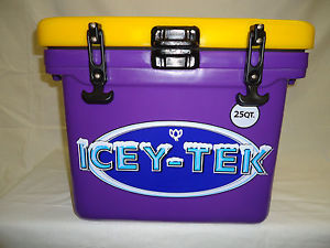 **CLEARANCE SALE** 25 Qt PREMIUM Icey -Tek Cube Box Cooler. Purple FREE SHIPPING