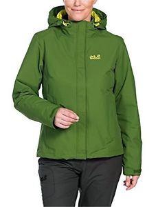 Tg Medium| Jack Wolfskin, Giacca Crush'n Ice 3 in 1 Donna, Verde (Cactus Green),