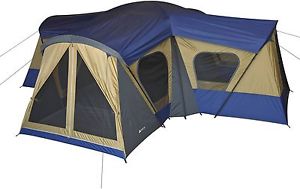 Ozark Trail Base Family Camping 14 Person Cabin Tent Outdoor Hiking Shelter Blue