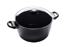 Tg 8 litri| Swiss Diamond Casseruola Alta con Coperchio in Vetro 28cm per Piani