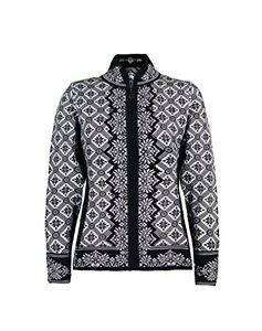 Tg Medium| Dale of Norway - Giacca da donna Christiania, colore nero/bianco spor