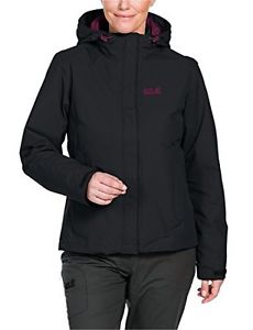 Tg Medium| Jack Wolfskin, Giacca Crush'n Ice 3 in 1 Donna, Nero (Black), M