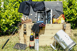 einmalig die BBQ Grill Kiste Vintage  look