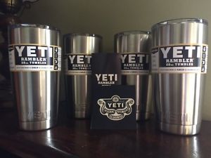 Lot of 20 New YETI 20 oz Stainless Rambler Tumbler  - FREE SHIP from USA!