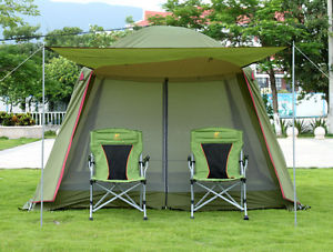 Camping Tent Double Layer Ultralarge 4 Person Family Party Garden Beach Summer