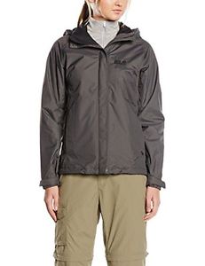 Tg Large| Jack Wolfskin, Giacca a vento Donna Spark Texapore Vent, Grigio (Dark