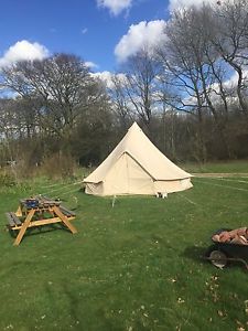 Welsummer Camping Bell Tent 5 Metres 100% cotton canvas w/ sewn in groundsheet