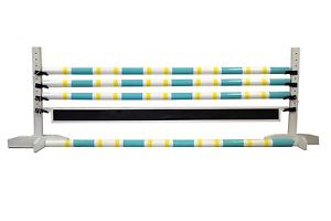 Wooden horse jumps with fun designs