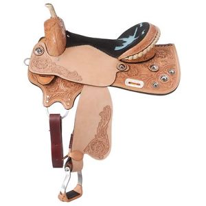 Tough-1 Treeless Shooter Saddle 15" Light Oil