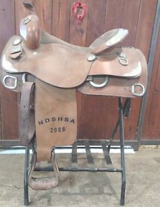 Used 16 Inch Silver Royal Western Training Saddle with Silver Accents Added