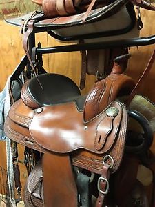 Tex Tan Beautiful Light Pecan Saddle 15.5 "seat EUC