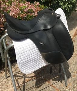 Wintec Isabell CAIR Black Dressage Saddle with Stirrups, Girth, Gullets 17"