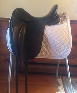 Used SDL Lemke Buffalo Deluxe Dressage Saddle 18W no3fit Excellent Cond.
