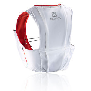 Salomon S-Lab Sense Ultra 8 Set Unisex White Running Sports Vest Backpack Bag