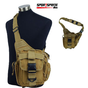 Outdoor Hiking Jumbo Shoulder Versipack Waist Bag Packs W Shoulde Strap Tan