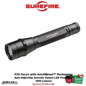 SureFire P3X Fury w/ IntelliBeam Technology Auto-Adj LED Flashlight #P3XIB-A-BK