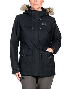 Tg Medium| Jack Wolfskin Giacca da donna 3-in-1 Parka Corner Brook Nero nero M