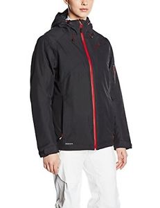 Tg 44| VAUDE, Giacca da donna Roga, Nero (Black/Red), 44