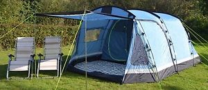 New Family Camping 5 berth Tunnel Tent with FREE fully enclosed porch (K900500)